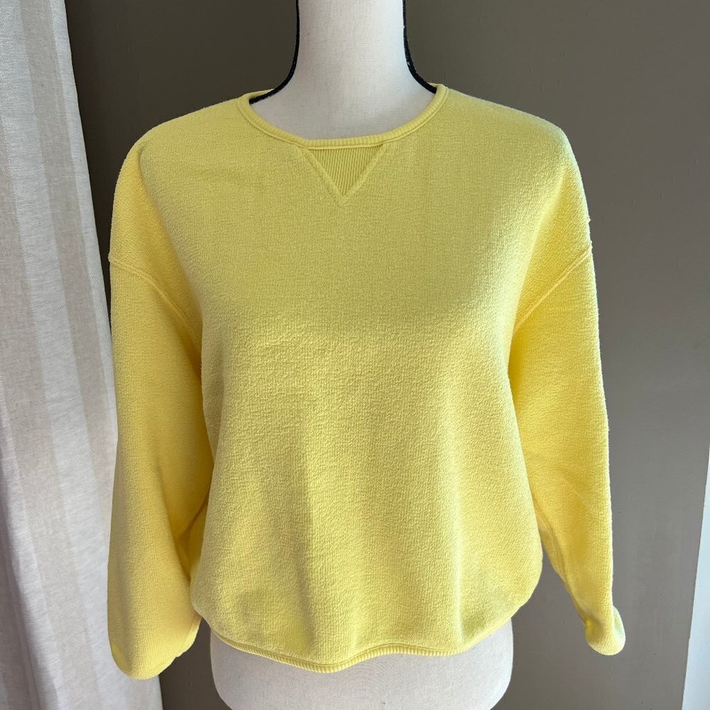 VINTAGE Yellow Can Cans Sweater Sweatshirt, Size Medium